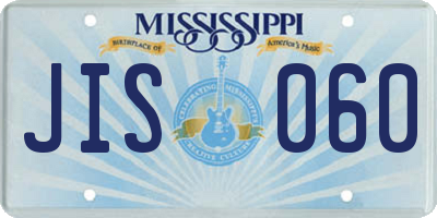 MS license plate JIS060
