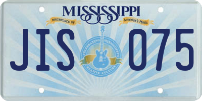 MS license plate JIS075