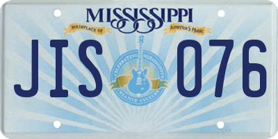MS license plate JIS076