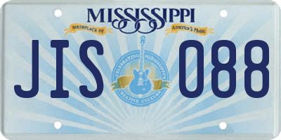 MS license plate JIS088