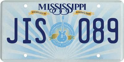 MS license plate JIS089