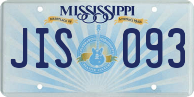 MS license plate JIS093