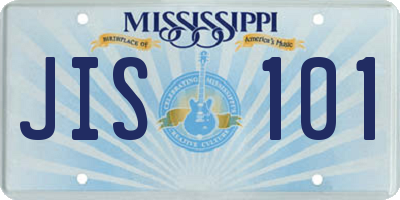 MS license plate JIS101