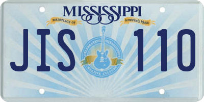 MS license plate JIS110