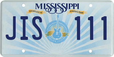 MS license plate JIS111