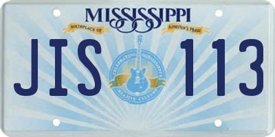 MS license plate JIS113