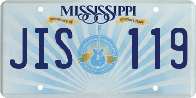 MS license plate JIS119