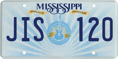 MS license plate JIS120
