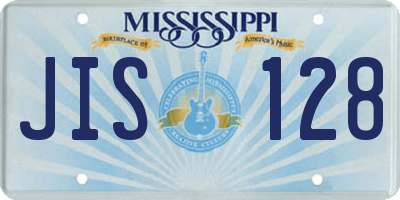 MS license plate JIS128