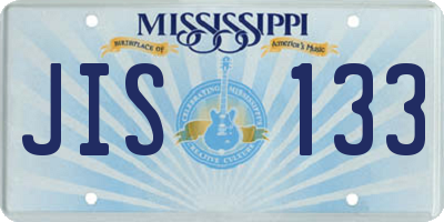 MS license plate JIS133
