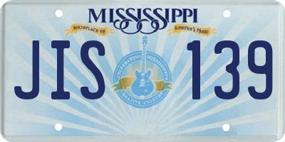 MS license plate JIS139