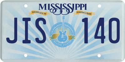 MS license plate JIS140