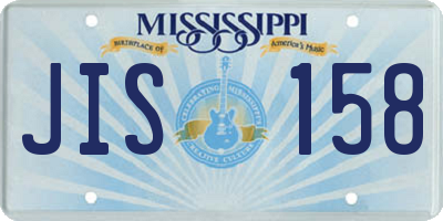 MS license plate JIS158