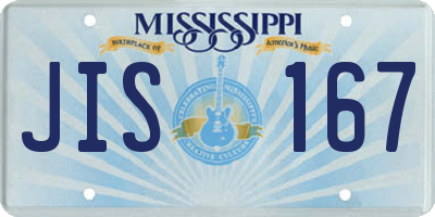 MS license plate JIS167