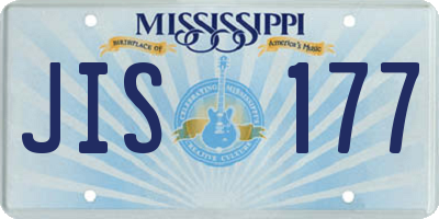 MS license plate JIS177