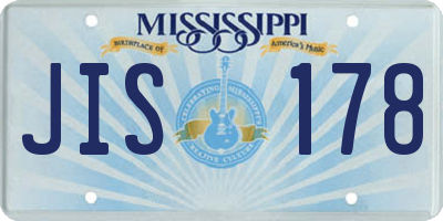 MS license plate JIS178