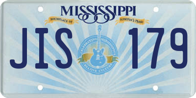 MS license plate JIS179
