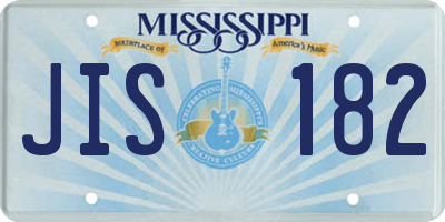 MS license plate JIS182