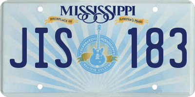 MS license plate JIS183