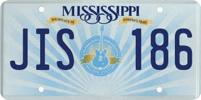 MS license plate JIS186