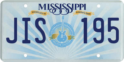 MS license plate JIS195