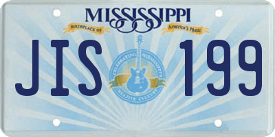 MS license plate JIS199