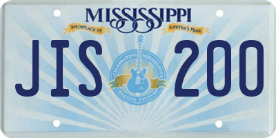 MS license plate JIS200