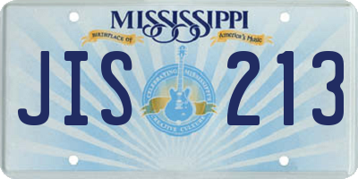 MS license plate JIS213