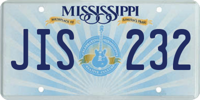 MS license plate JIS232