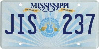 MS license plate JIS237