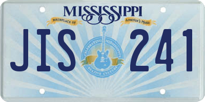 MS license plate JIS241