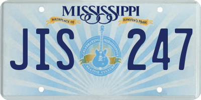 MS license plate JIS247