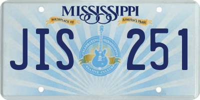 MS license plate JIS251