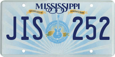 MS license plate JIS252