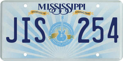 MS license plate JIS254