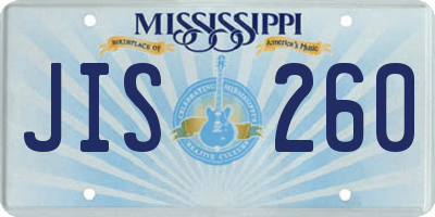 MS license plate JIS260