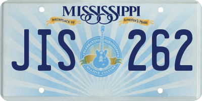 MS license plate JIS262