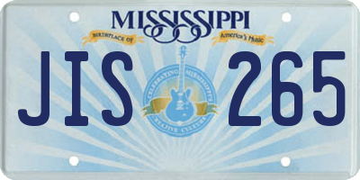MS license plate JIS265