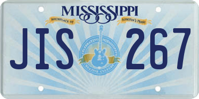 MS license plate JIS267