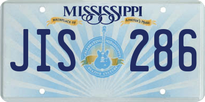 MS license plate JIS286