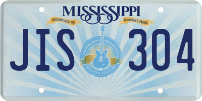 MS license plate JIS304