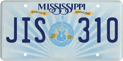 MS license plate JIS310