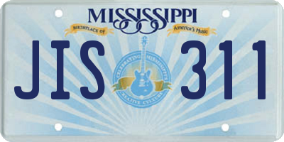 MS license plate JIS311