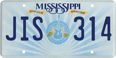 MS license plate JIS314