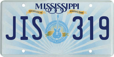 MS license plate JIS319