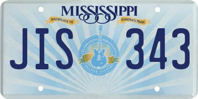 MS license plate JIS343