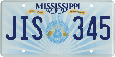 MS license plate JIS345