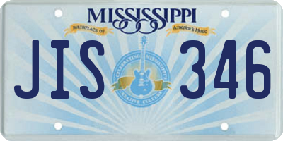 MS license plate JIS346
