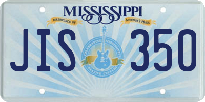 MS license plate JIS350