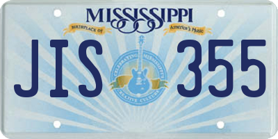 MS license plate JIS355